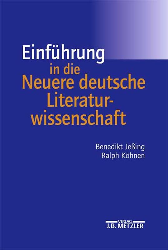 Einführung in die Neuere deutsche Literaturwissenschaft