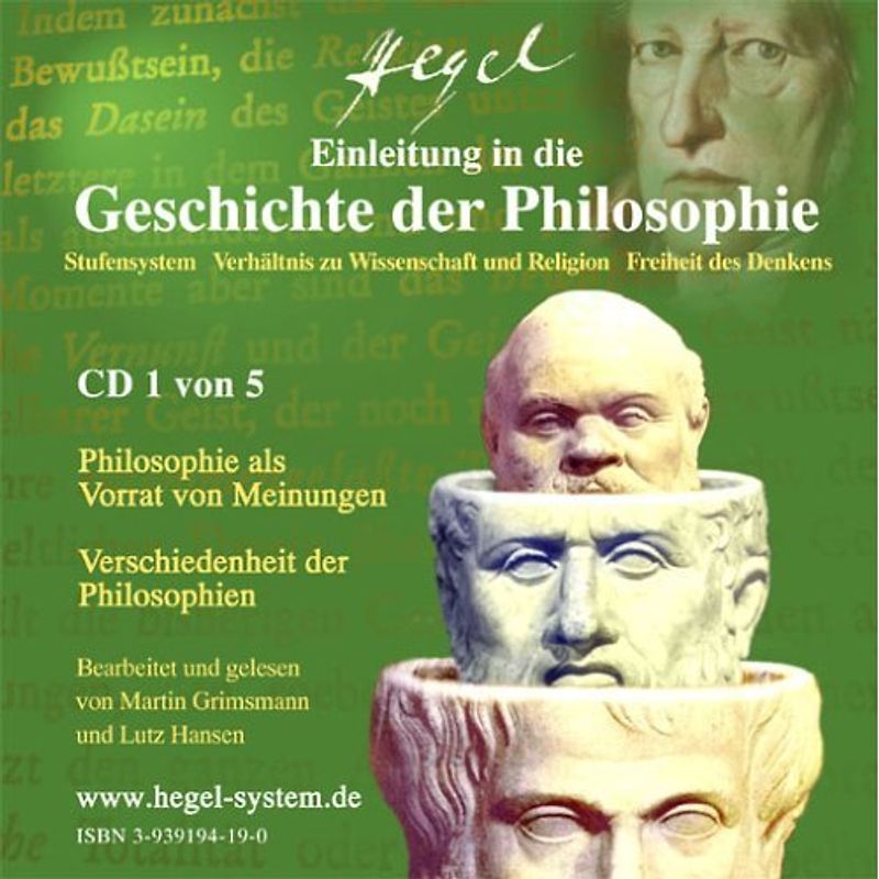 G.W.F. Hegel: Einleitung in die Geschichte der Philosophie (Hörbuch, 5 Audio-CDs)