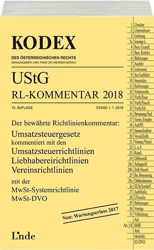 KODEX UStG-Richtlinien-Kommentar 2018