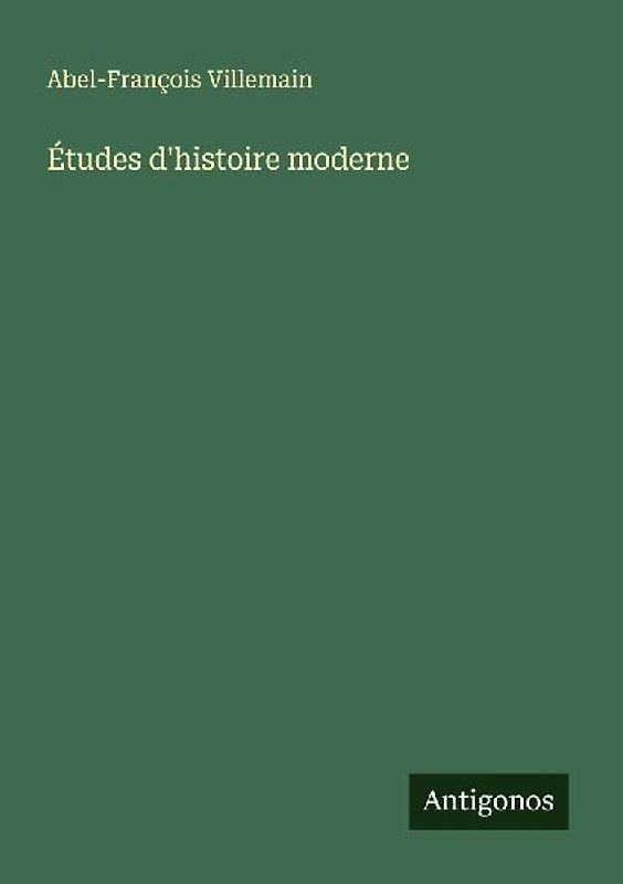 Études d'histoire moderne