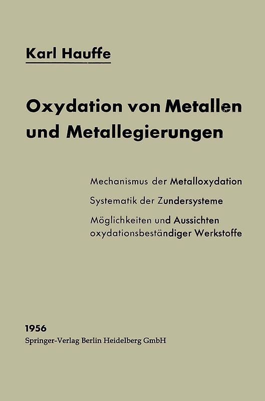 Oxydation von Metallen und Metallegierungen