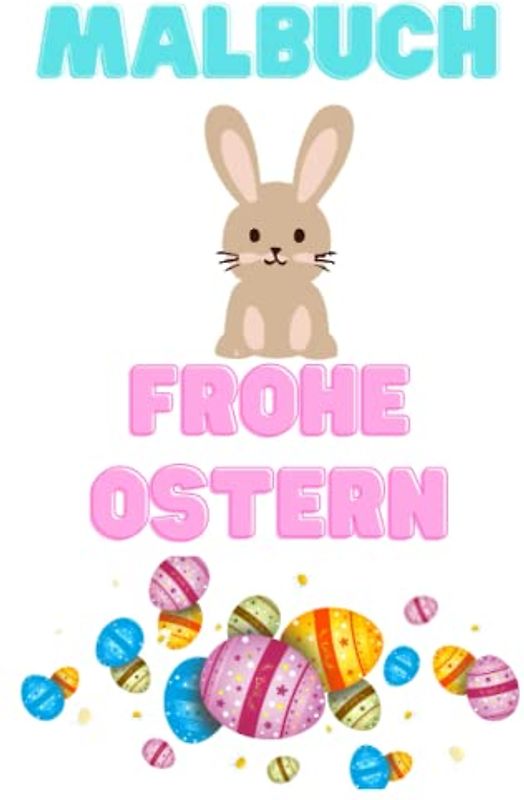 Extra dickes Kindergarten Malbuch Ostern, Ostermotive, extra leere Blätter für kreative Möglichkeiten, 98 Motive mit Osterhasen zum ausmalen, ... 9x6 Format, zum Mitnehmen & verreisen
