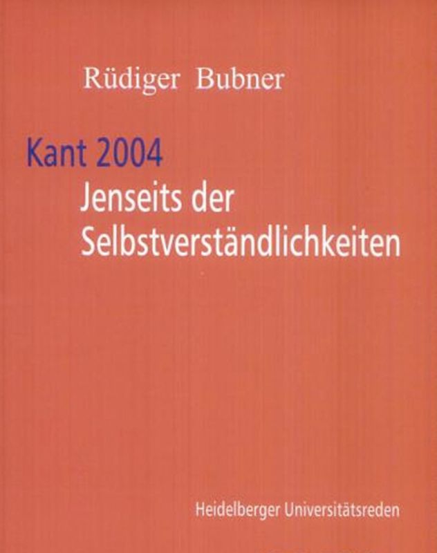 Kant 2004 - Jenseits der Selbstverständlichkeiten