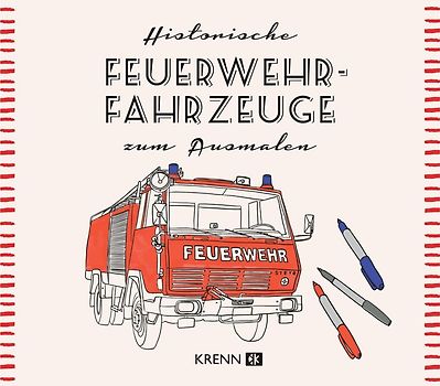 Österreichische Feuerwehrautos zum Ausmalen