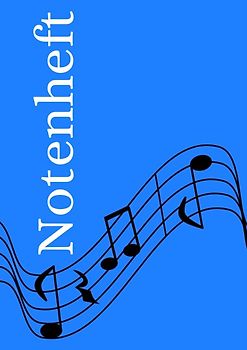Notenheft: DIN A4 Notenlinienheft | 300 Seiten mit 12 Notenzeilen / Systeme pro Blatt | Papier 90g/m² | Musikheft mit Notenlinien