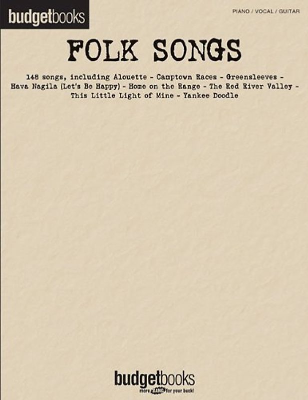 Budgetbooks Folk Songs Pvg - Various