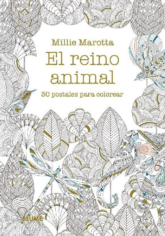 Postales : el reino animal : 30 postales para colorear
