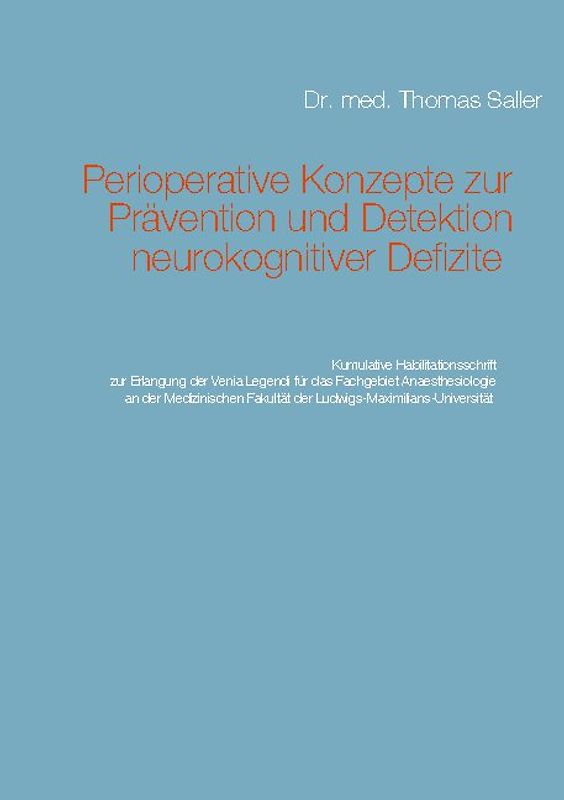 Perioperative Konzepte zur Prävention und Detektion von neurokognitiven Defiziten