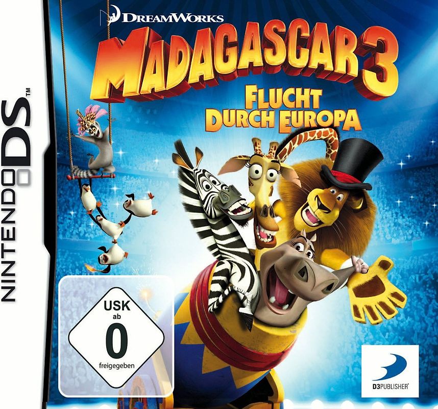 Madagascar 3 - Flucht durch Europa Nintendo DS