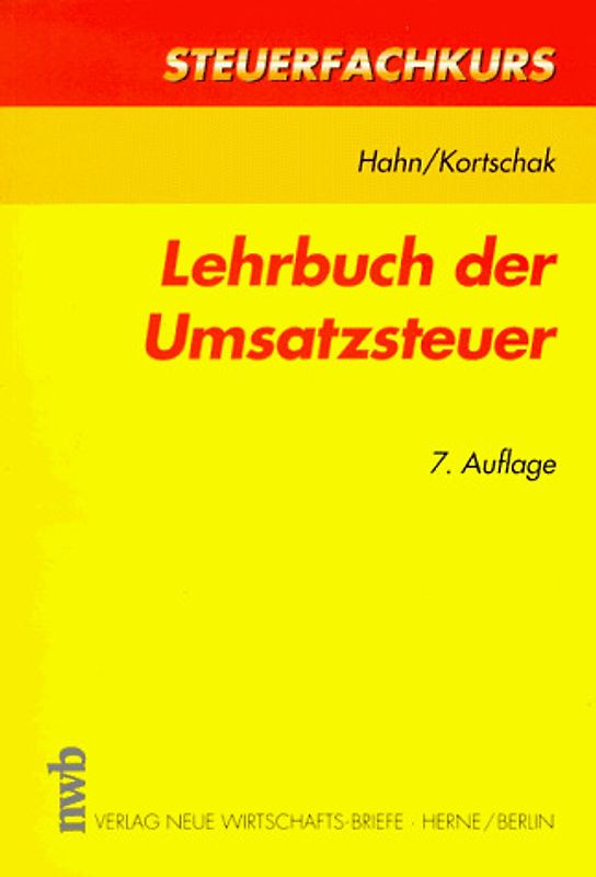 Lehrbuch der Umsatzsteuer