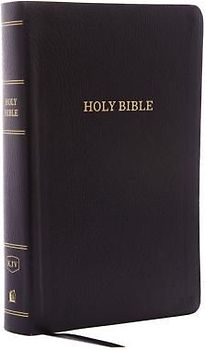 KJV Holy Bible: Personal Size Giant Print with 43,000 Cross References, Black Bonded Leather, Red Letter, Comfort Print (Thumb Indexed): King James Version
