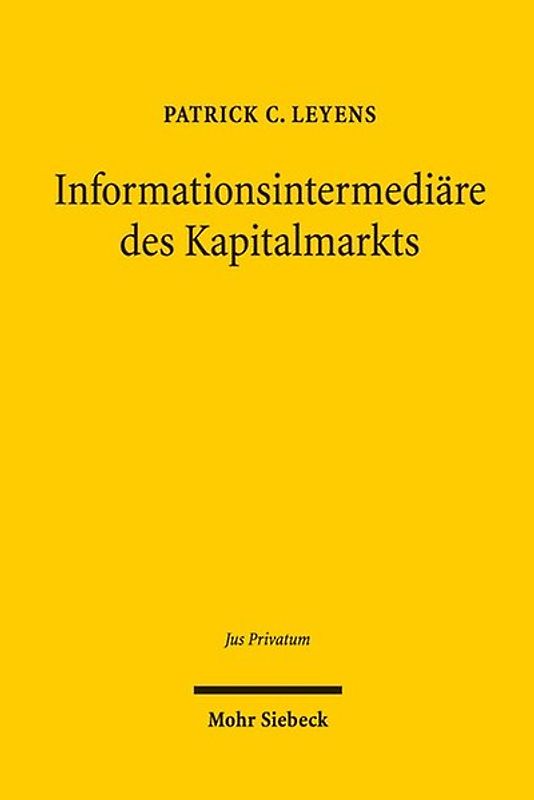 Informationsintermediäre des Kapitalmarkts