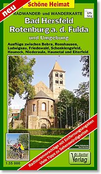 Radwander- und Wanderkarte Bad Hersfeld, Rotenburg a. d. Fulda und Umgebung