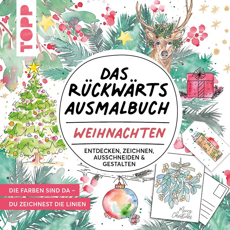 Das Rückwärts-Ausmalbuch Weihnachten