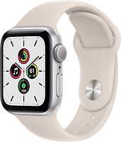Apple Watch SE 40 mm Cassa in alluminio color argento con Cinturino Sport galassia [Wi-Fi]