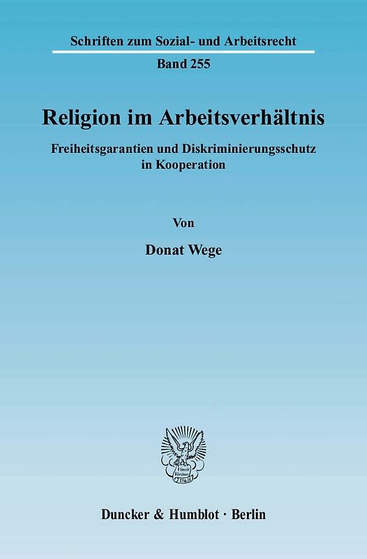 Religion im Arbeitsverhältnis.