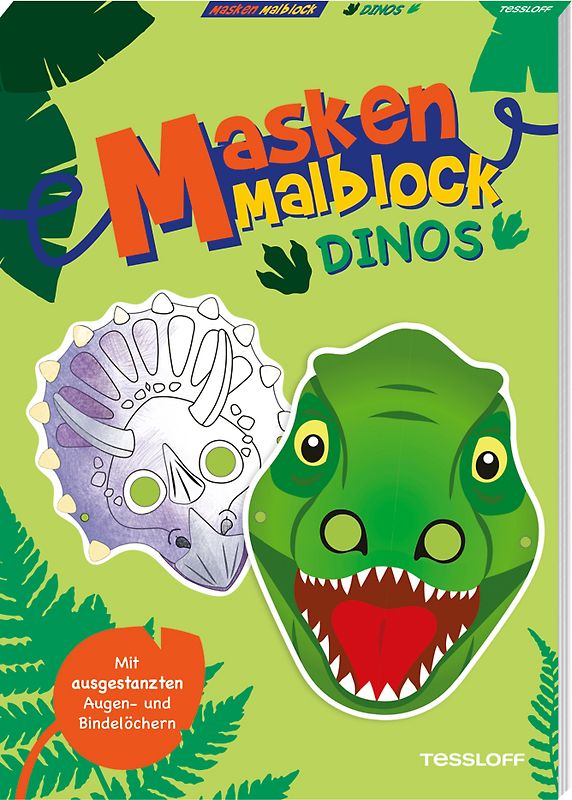 Masken-Malblock. Dinos
