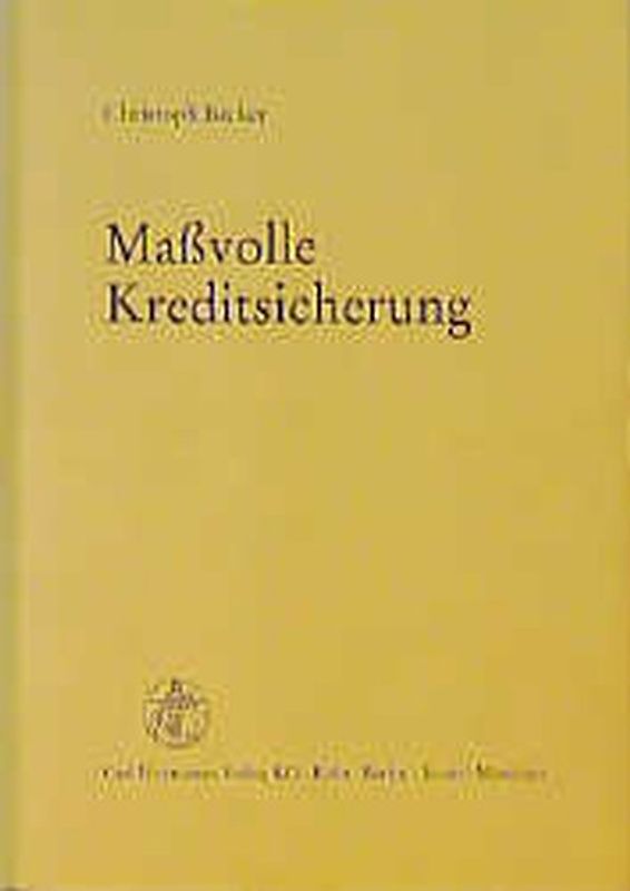 Massvolle Kreditsicherung
