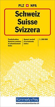 Schweiz, Postleitzahlenkarte