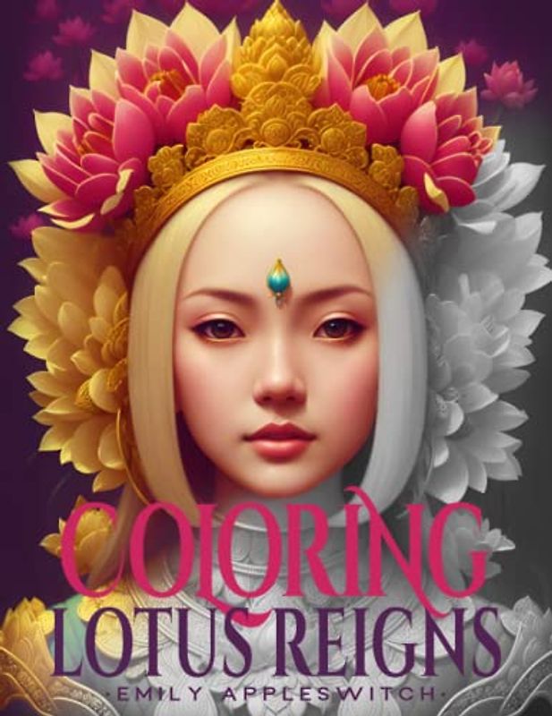 Coloring Lotus Reigns: A Grayscale Book of Indonesian Queens to Color