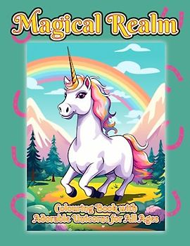 Magical Realm: Colouring Book with Adorable Unicorns for All Ages: Colouring book for kids and adults
