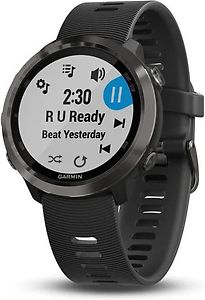 Garmin Forerunner 645 Music leisteengrijs met siliconenarmband zwart - refurbished