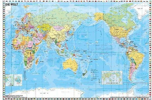 Weltkarte pazifikständisch politisch