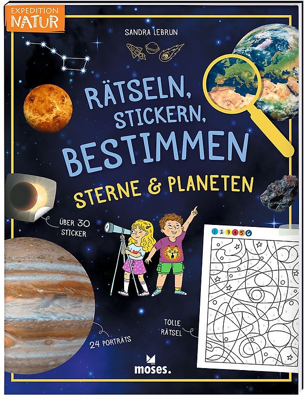 Rätseln, Stickern, Bestimmen - Sterne & Planeten
