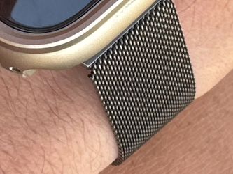 Image client pour Apple Watch 44/45/46/49 mm Bracelet Milanais noir