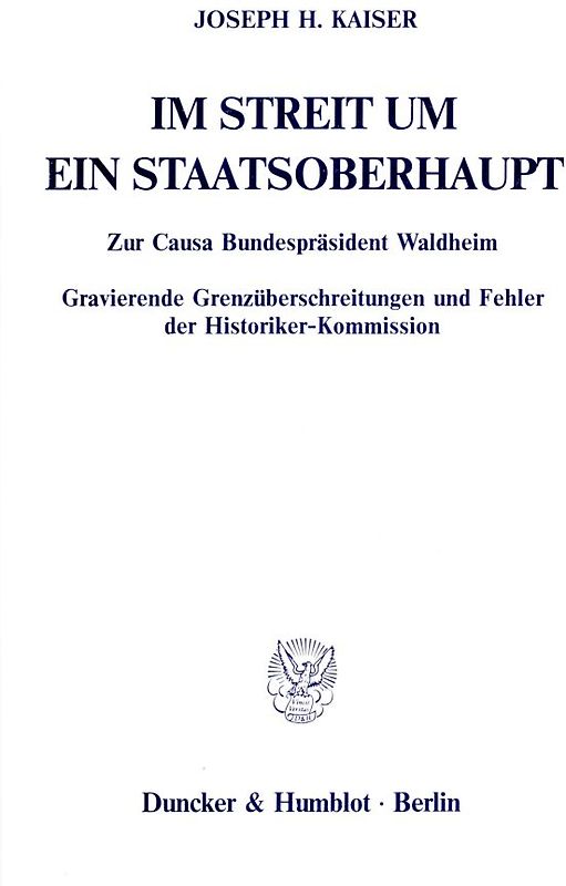 Im Streit um ein Staatsoberhaupt.