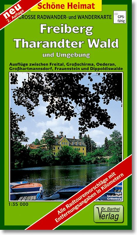 Große Radwander- und Wanderkarte Freiberg, Tharandter Wald und Umgebung