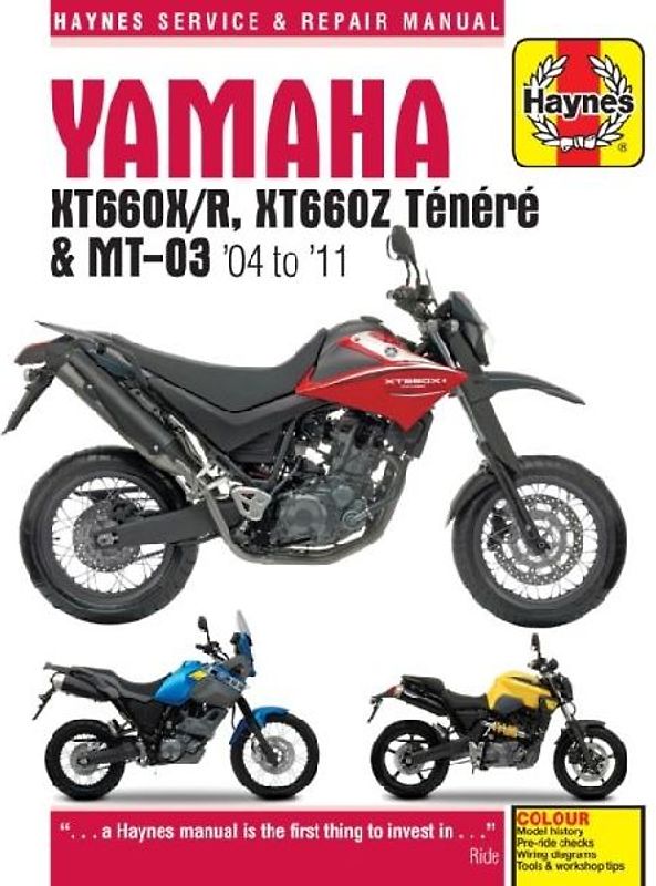 Yamaha XT660 & MT-03 (04 - 11) Haynes Repair Manual