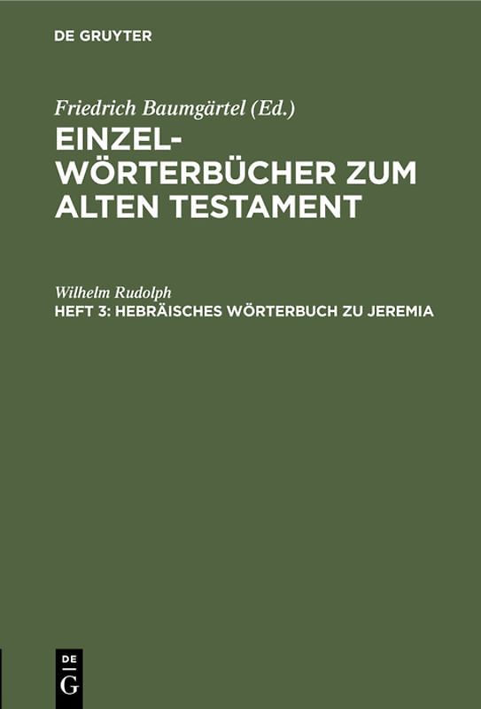 Hebräisches Wörterbuch zu Jeremia