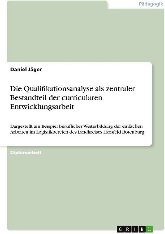 Die Qualifikationsanalyse als zentraler Bestandteil der curricularen Entwicklungsarbeit