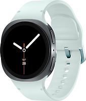 Samsung Galaxy Watch8 44 mm Boîtier aluminium graphite sur Sport en silicone S/M vert d'eau [Wi-Fi + 4G]
