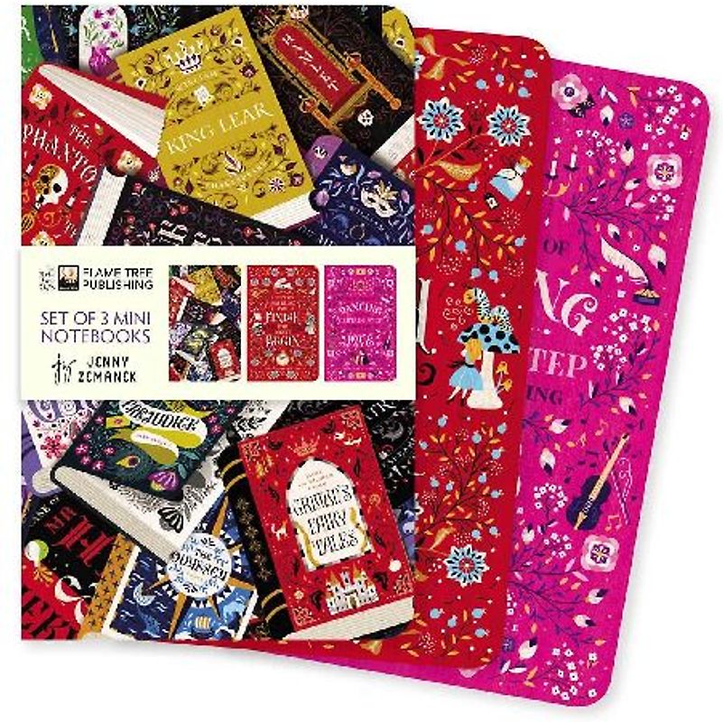 Book Lovers by Jenny Zemanek Set of 3 Mini Notebooks