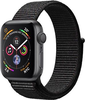 Apple Watch Series 4 40 mm aluminium spacegrijs met geweven bandje [wifi] zwart
