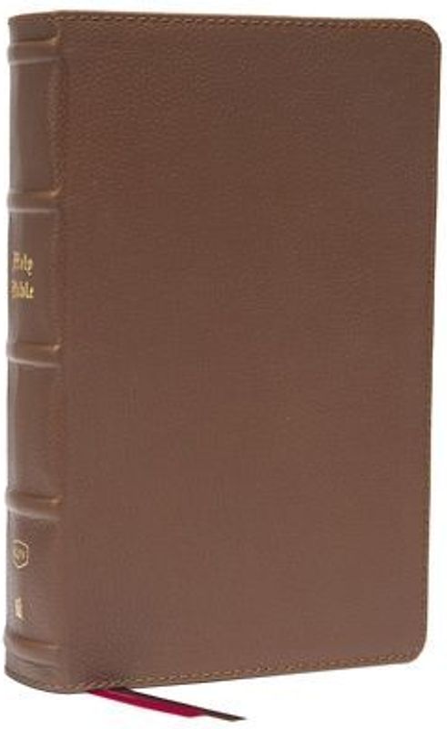 KJV Holy Bible: Large Print Single-Column with 43,000 End-of-Verse Cross References, Brown Genuine Leather, Personal Size, Red Letter, Comfort Print: King James Version