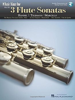 Handel; Marcello; Telemann Three Sonatas in F Major for Flute, Harpsichord and Viola Da (Music Minus One Flute)