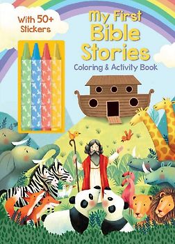 My First Bible Stories Coloring & Activity Book with 4 Crayons and 50+ Stickers