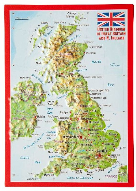 Reliefpostkarte Great Britain