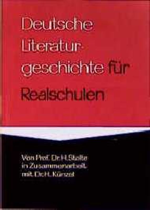 Deutsche Literaturgeschichte für Realschulen