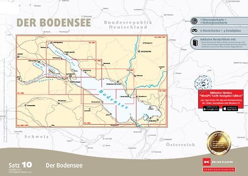 Sportbootkarten Satz 10: Bodensee (Ausgabe 2025)
