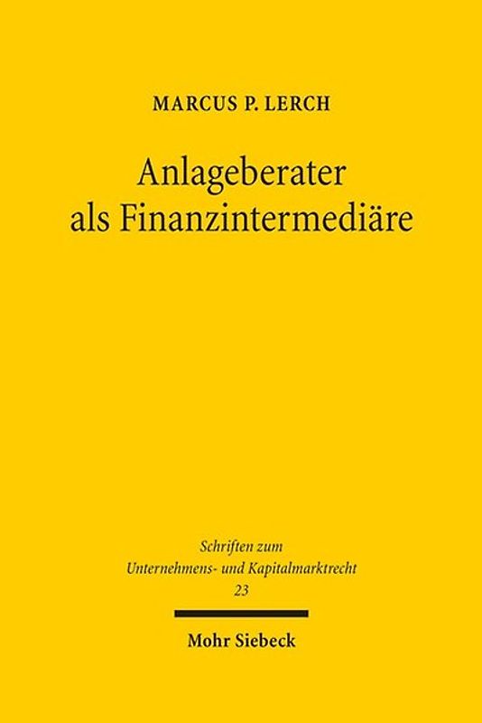 Anlageberater als Finanzintermediäre
