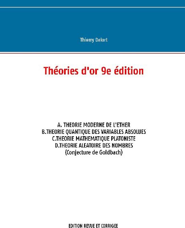 Theories d'or 9e edition