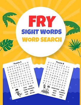 Fry Sight Words Word Search: For 1st To 6th Grade
