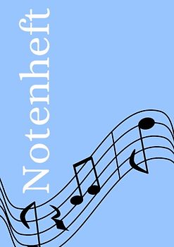 Notenheft: DIN A4 Notenlinienheft | 44 Seiten mit 12 Notenzeilen / Systeme pro Blatt | Papier 90g/m² | Musikheft mit Notenlinien