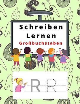 Schreiben Lernen Großbuchstaben: Aktivitätsbuch für Kinder ab 3 Jahren - Bringen Sie Ihren Kindern bei, auf spielerische Weise Buchstaben zu ... - Vorschule (Schreibheft A:, Band 1)