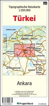 Ankara - Topographische Reisekarte 1:250.000 Türkei (Blatt 14)