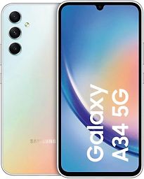 Image of Samsung Galaxy A34 5G Dual SIM 128GB awesome silver (Refurbished)